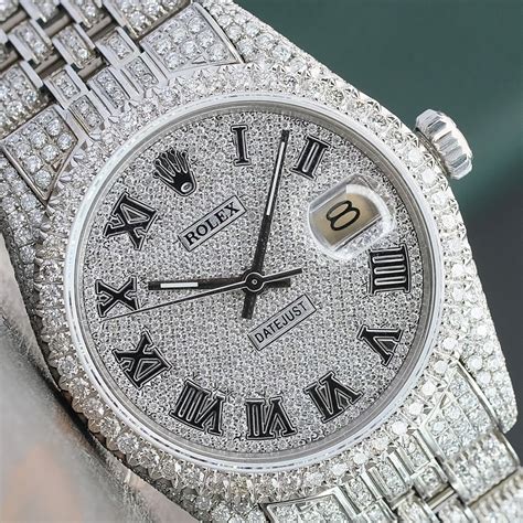 iced out moissanite rolex|rolex iced out watch.